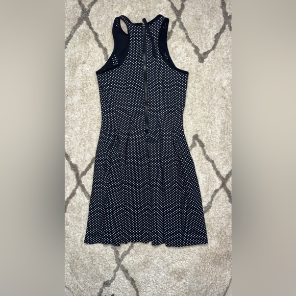 RARE Lululemon Here To There Dress - Biggy Dot- Navy Blue Polka Dot- Size Small - Picture 6 of 11